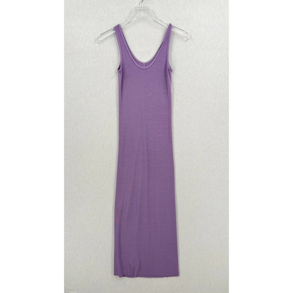 ENZA COSTA Dress Womens Small Purple Silk rib Tank Dress Hushed Violet NWOT - Picture 2 of 8
